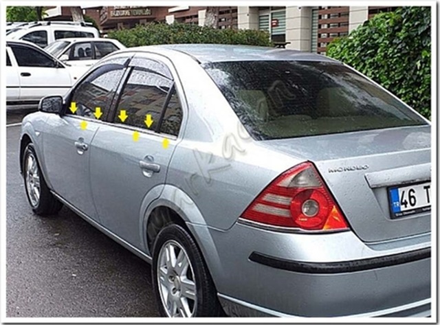 Markadan Ford Mondeo Krom Cam Çıtası 2001-2007 4 Parça Paslanmaz