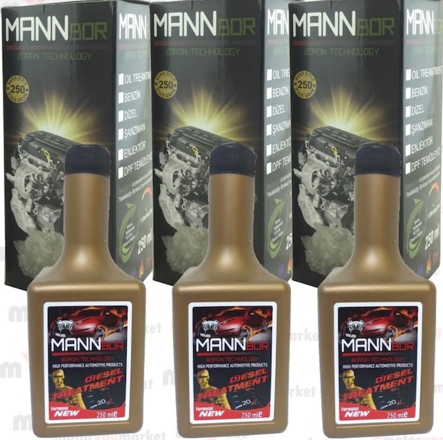 Mannbor İçerikli Enjektör Pompa Temizleyen Dizel Katkı250Ml 3Lü N11.43
