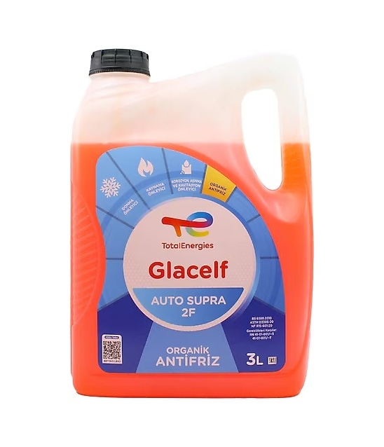 Total Glacelf Auto Supra 2f Organik Kırmızı Antifriz 3 Litre
