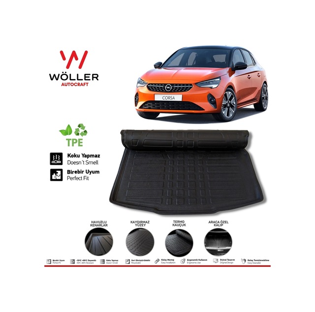 Opel Corsa F Bagaj Havuzu 2019 Sonrası 3D Wöller Ultraflex