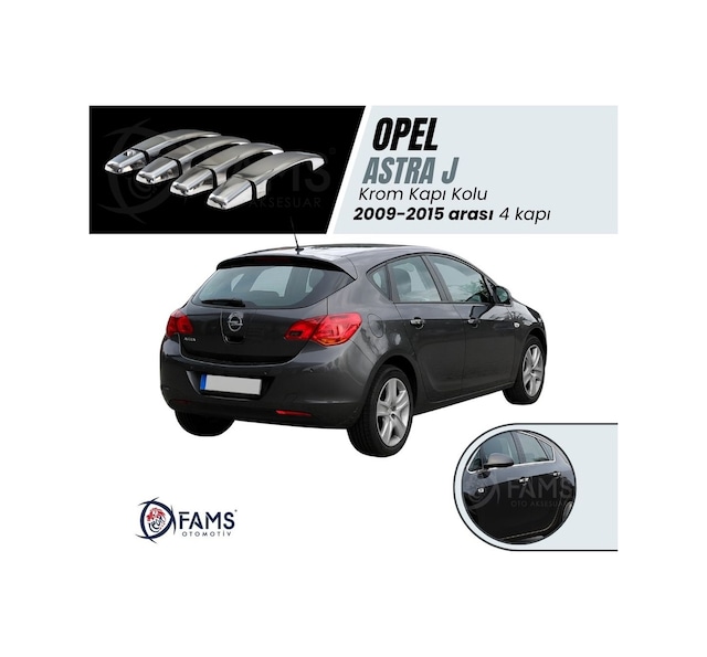 Opel Astra J Krom Kapı Kolu 4 Kapı 2009-2015 Arası P. Çelik