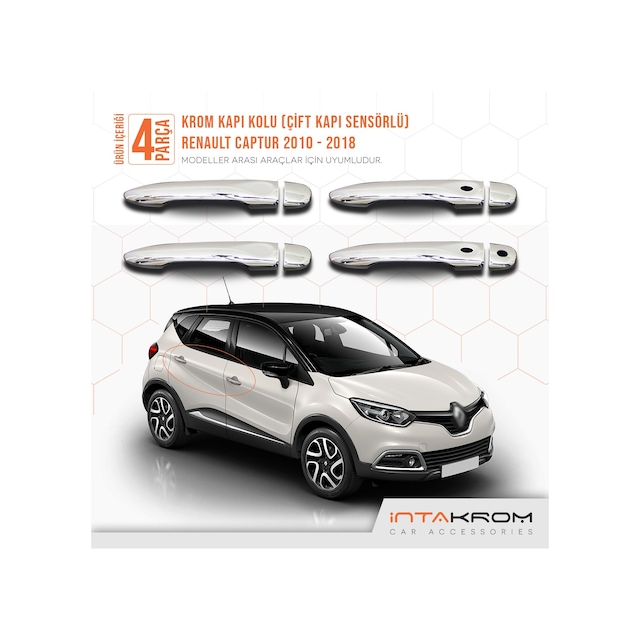 Renault Captur Krom Kapı Kolu 4 Kapı 2010-2018 - 2 Kapı Sensörlü