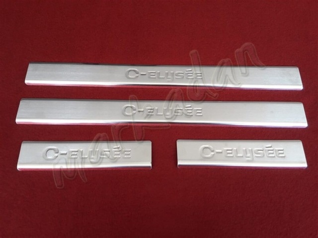 Db Chrome Citroen C-Elysee Krom Kapı Eşiği 2012 Sonrası 4 Parça P
