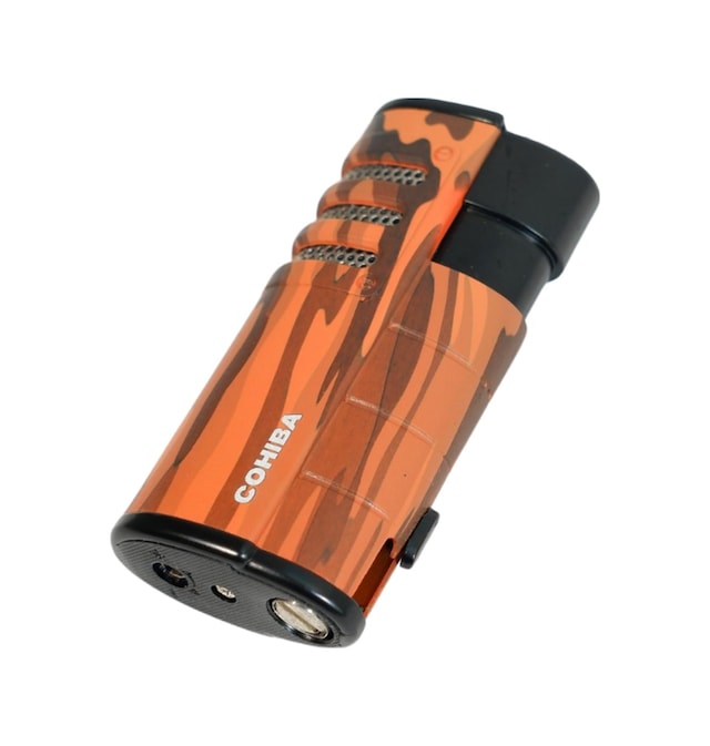 Cohiba 3 Torch Pürmüz Delicili Kamuflaj Desenli Kahverengi Puro Çakmağı - Tr9591