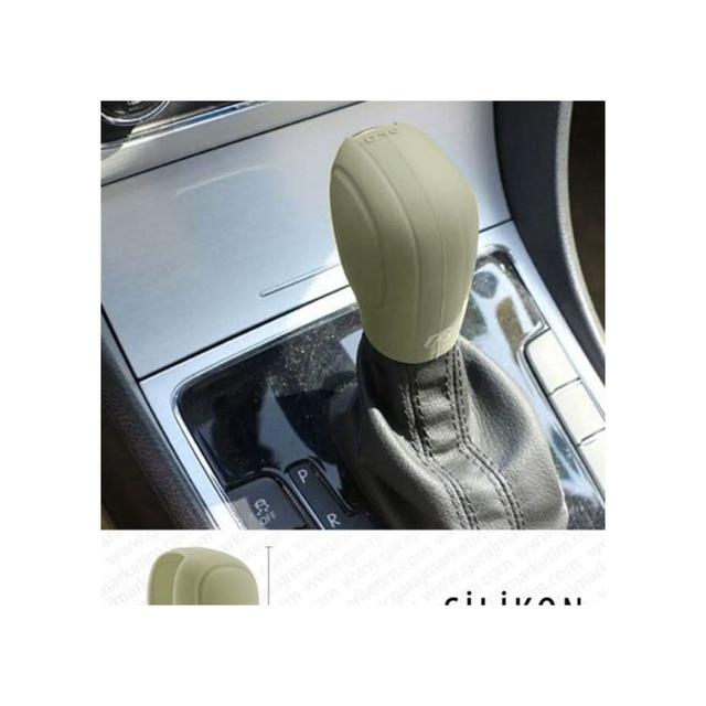 Vw Seat Skoda Leon Dsg Silikon Vites Kılıfı Bej Sarı