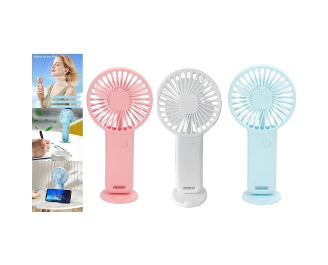 3 Adet Mini Fan,telefon Tutucu,portatif El Vantilatörü Asorti 9,3x19cm