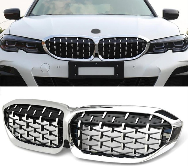 Bmw G20 Ön Panjur Diamond Böbrek Seti Krom 2019-2021
