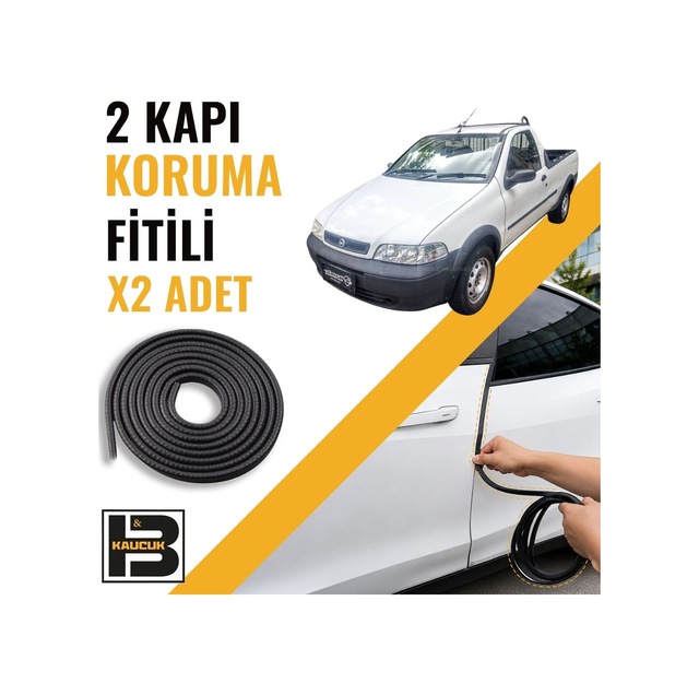 Fiat Strada Kapı Koruma Fitili-iki Kapı-siyah-bm1258