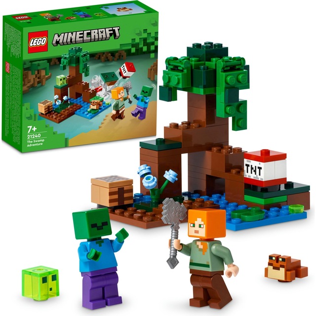 LEGO® Minecraft Bataklık Macerası 21240 7+ Yaratıcı Oyuncak Yapım Seti - 65 Parça