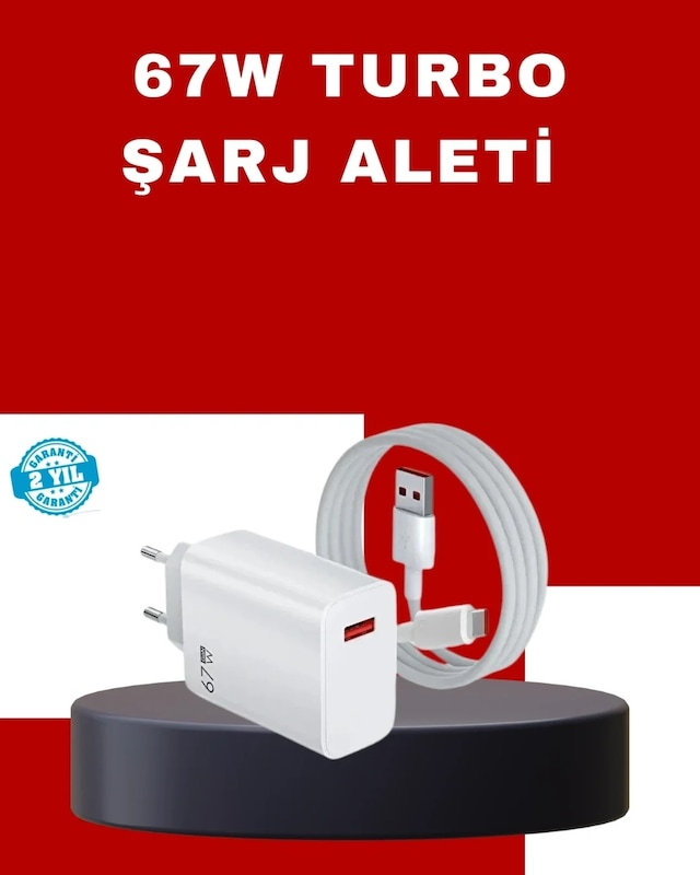 Ers 67 Watt Yüksek Güç Şarj Adaptörü Mi 10 Mi 11 Mi 12 Uyumlu