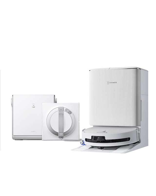Ecovacs T90 Omni Robot Süpürge + W2 Pro Omni Cam Silme Robotu 2'li Temizlik Seti Beyaz