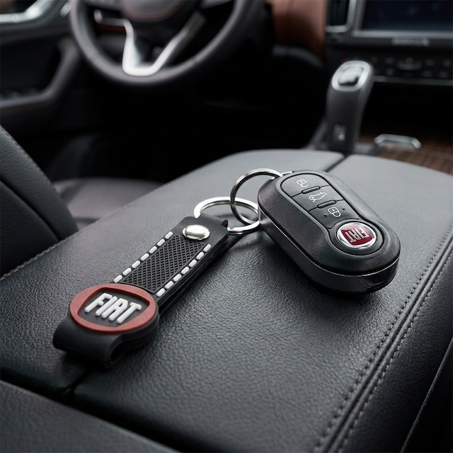 Fiat Grubu İle Uyumlu Premium Kauçuk Oto Anahtarlık Araç Anahtarı İçin Şık Ve Dayanıklı Anahtarlık