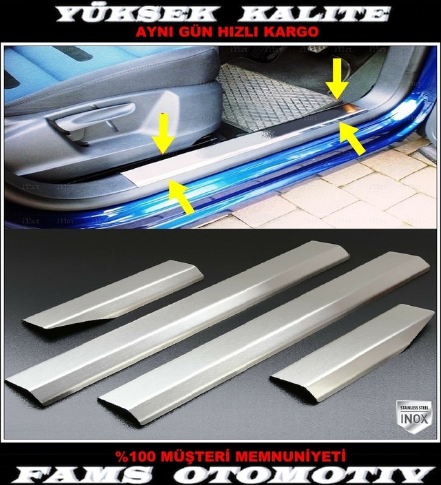 Vw Tiguan Krom İç Kapı Eşiği 4 Kapı P.Çelik 2007-2016 Arası