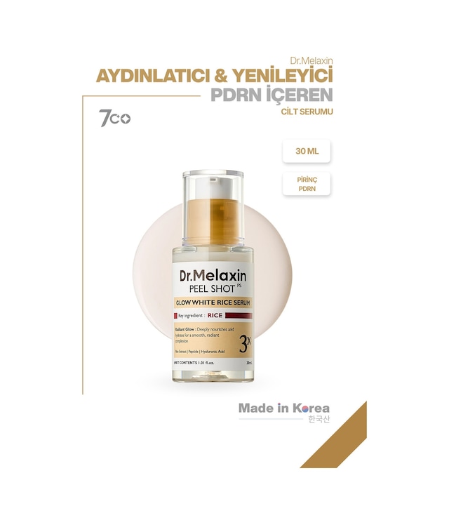 Pirinç Ve Pdrn İçerikli Pürüzsüzleştirici Cam Cilt Etkili Serum 30 Ml