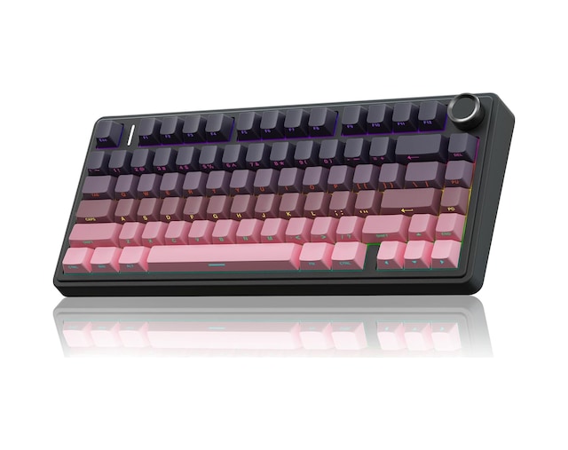 Aula F75 Mekanik Rgb Tkl Reaper Switch Kablosuz Makrolu Hot Swap Klavye Gradyan Pembe