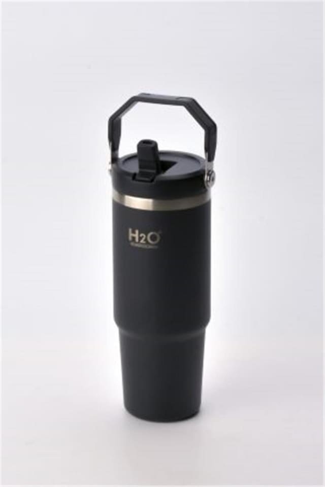 H2o Black Pıpetlı Termos Kupa 900ml Siyah