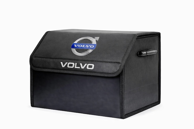 Volvo Marka Logolu Oto Bagaj Organizer Çanta Oto Bagaj Çantası 2 Bölmeli Suni Deri 48 Cm X 31 Cm X 29 Cm