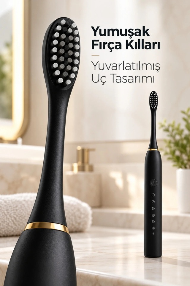 Ers Siyah Şarjlı Diş Fırçası 500 Mah Bataryalı