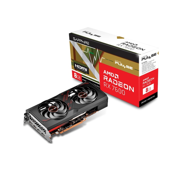 Sapphire AMD Radeon RX 7600 Pulse 11324-01-20G 8 GB GDDR6 128 Bit Ekran Kartı