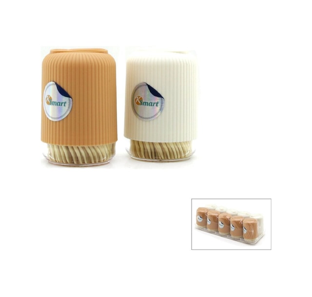 Ksmart K-1481 Kürdan Tuzluk Model Renkli Plastik Kapak Cam - 10'li Paket