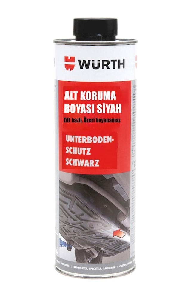 Würth Siyah Pütür Oto Araç Alt Koruma Boyası Zift Bazlı 1000 Ml