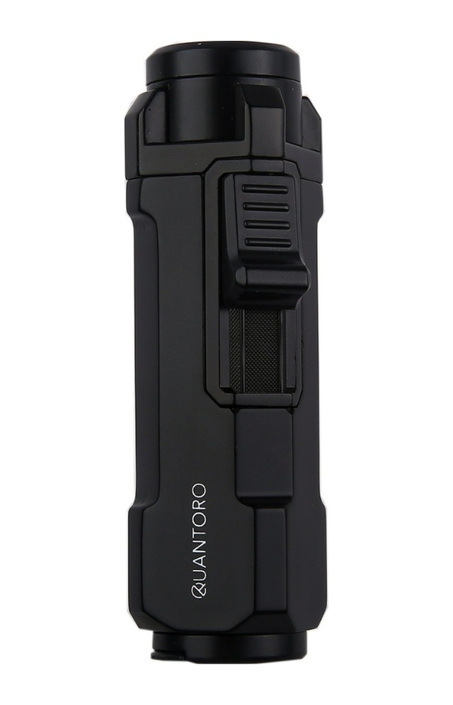 Quantoro Üç Torch Pürmüz Delicili Siyah Metal Puro Çakmağı - Trz1173
