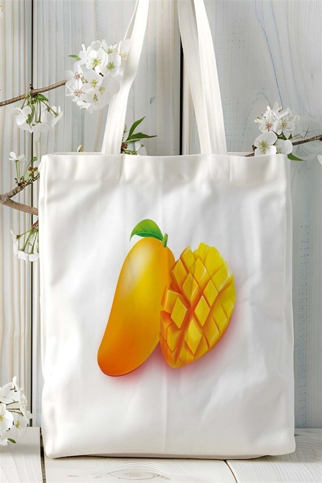 Art Hediye Mango Baskılı Bez Çanta Kişiye Özel Model 2