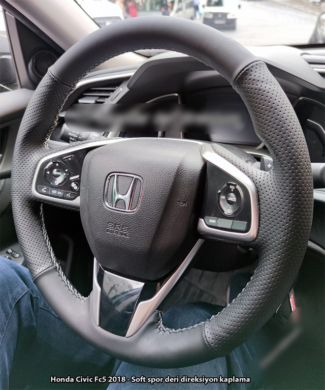 Honda Civic Fc5 Araca Özel Direksiyon Kılıfı Siyah