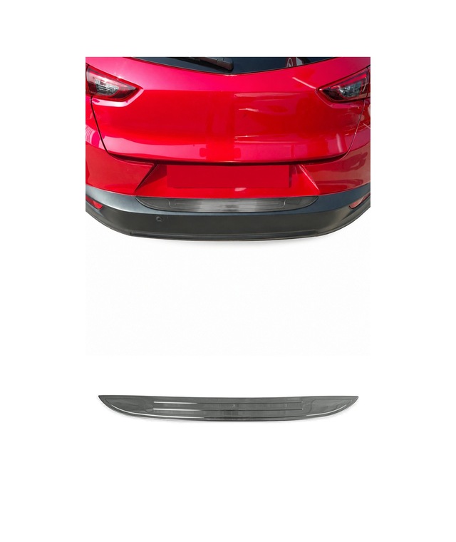 Mazda Cx-3 2015-2021 Uyumlu Krom Arka Tampon Eşiği Paslanmaz Çelik Siyah
