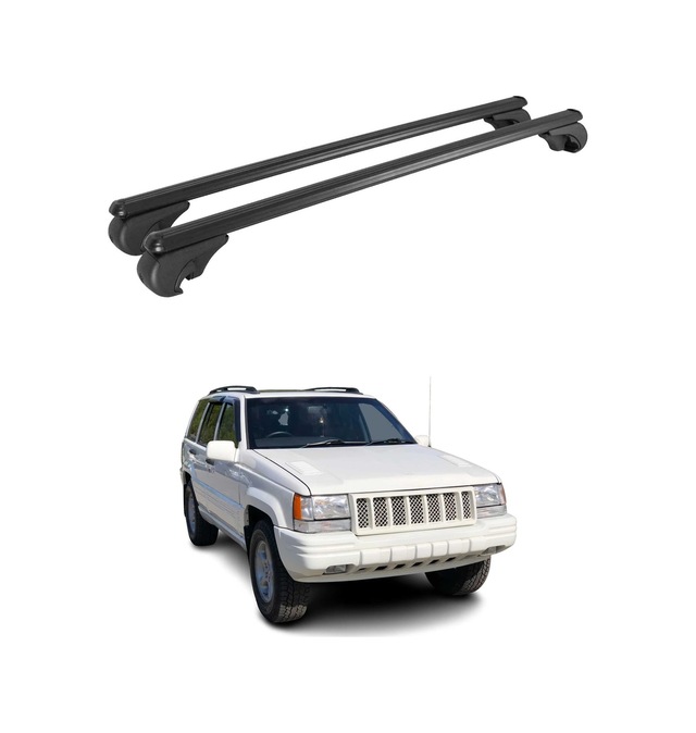 Jeep Grand Cherokee 1991-1999 Arası Uyumlu Port Bagaj Taşıyıcı Ara Atkı Alüminyum Siyah 2 Parça