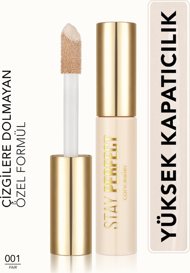 Flormar Stay Perfect Yüksek Pigmentli & Yarı Mat Bitişli Likit Kapatıcı 001 Fair