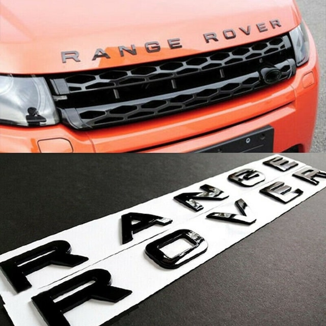 Autogp Lr Range Rover Kaput Veya Bagaj Yazısı Arması Harfleri Siyah 01 Etiket
