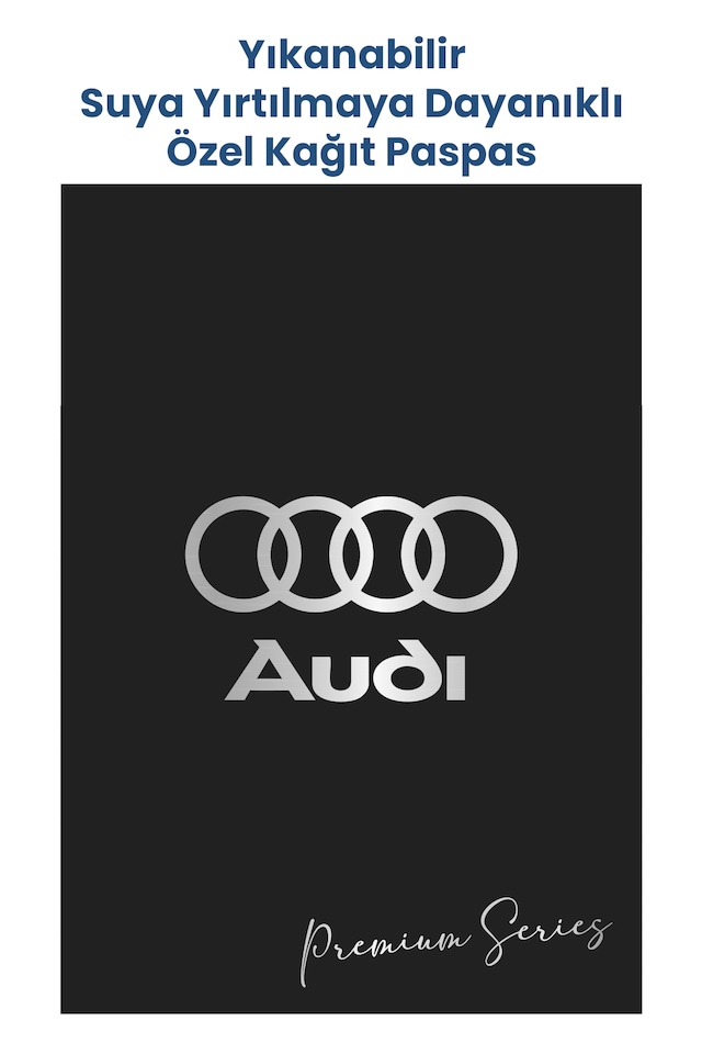 Suya Dayanıklı Yıkanabilir Audi Oto Paspas Kağıdı Siyah 50 Adet