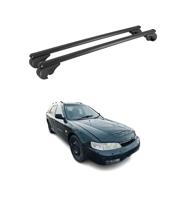 Honda Accord Station Wagon 1994-1997 Arası Uyumlu Port Bagaj Taşıyıcı Ara Atkı Alüminyum Siyah 2 Parça