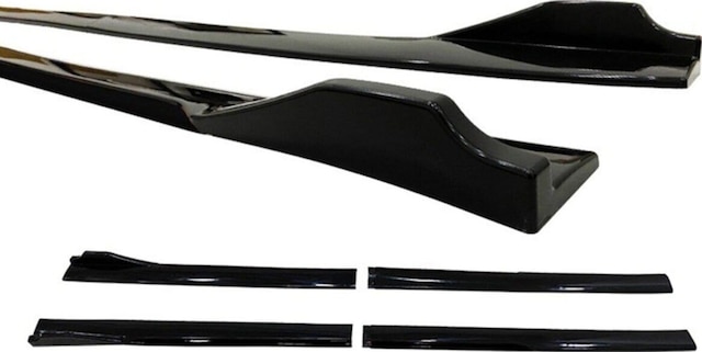 Vw Golf Mk5 2003-2009 Siyah Şeritli Renkli Yan Marşpiyel 2 Adet Piona Black