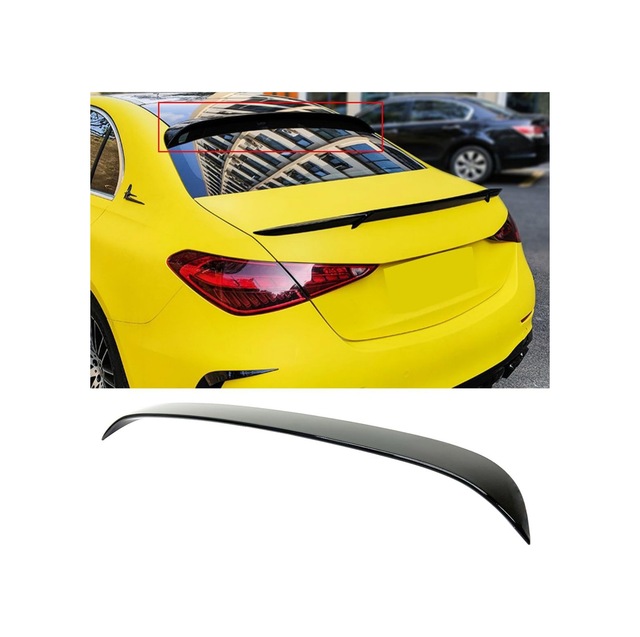 Mercedes C Serisi W206 2022+ Uyumlu Cam Üstü Spoiler İthal Pianoblack Plastik Parlak Siyah Spoyler