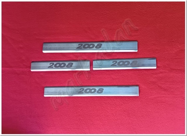 DB Chrome Peugeot 2008 Krom Kapı Eşiği Lazer 2020 Sonrası 4 Parça