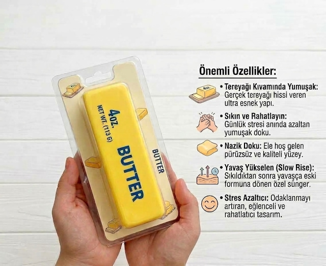 Butter Squıshy Sarı Süper Yumuşak Slow Rising Tereyağ Sukuşi