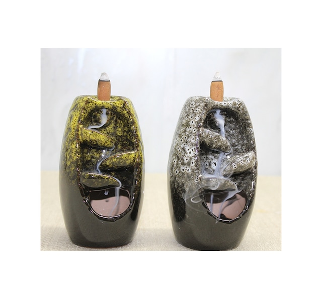 1 Adet Seramik Geri Akış Tütsülük Backflow Incense Holder, Seramik Tütsü Brülörü Model Alk4437 13x7 Cm