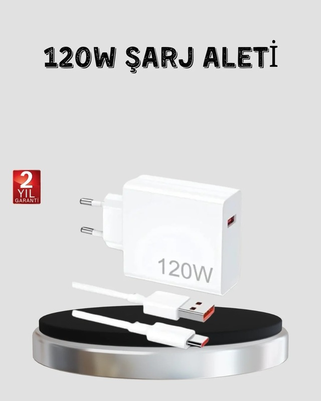 Ers 120w Hızlı Şarj Başlığı Ultra Güçlü Type-c Adaptör Kablo Dahil
