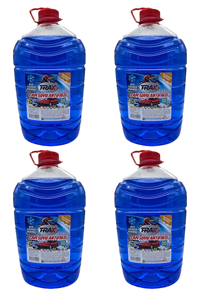 Trax Parfümlü Antifirizli Oto Cam Suyu -30 Derece 5 Litre 4 Adet