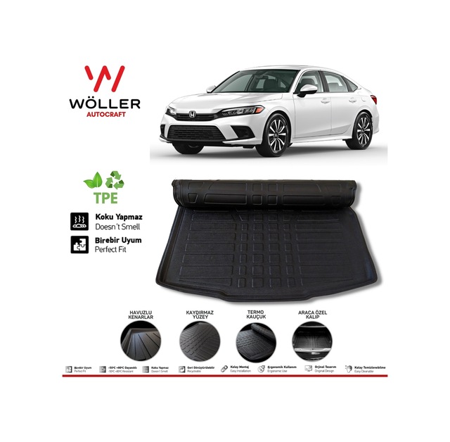 Honda Civic Fe1 Bagaj Havuzu 2021 Sonrası 3D Wöller Ultraflex