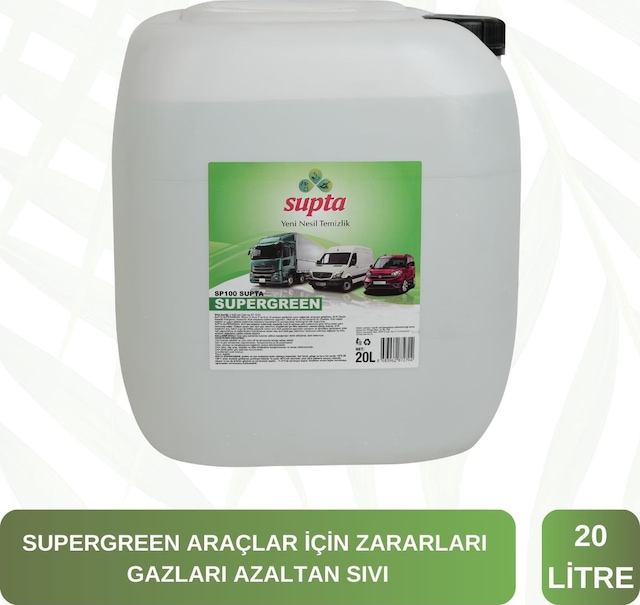 Supta Supergreen Dizel Araçlar Için Emisyon Düşürücü Yakıt Katkısı Euro 4/5/6 20 Lt