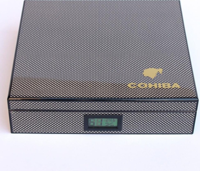 Karbon Desenli Humidor Puro Kutusu