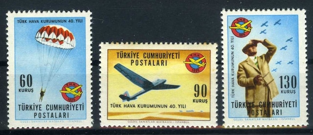 Havacilik 3 Pul Damgasız Tam Seri Asb-000171 Teşhir Ürün