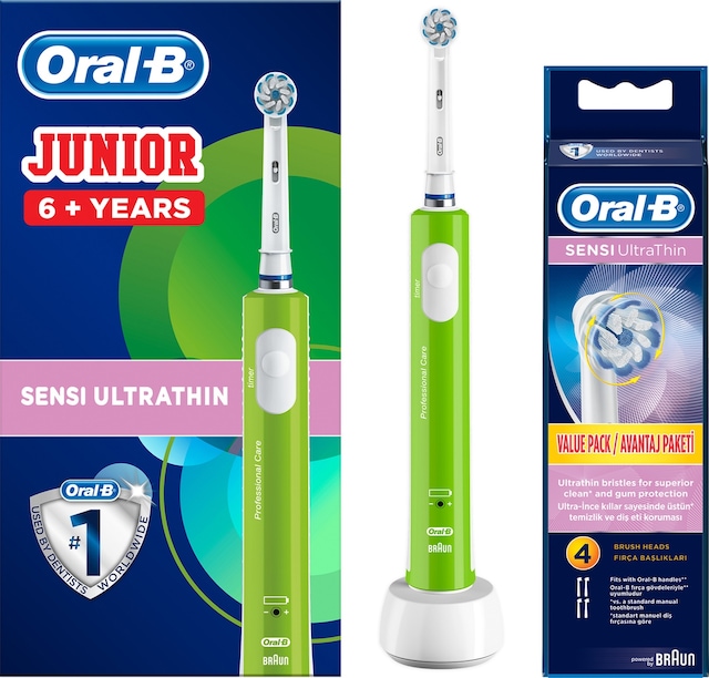 Oral-B Junior Çocuk Elektrikli Diş Fırçası + 4'lü Yedek Başlık