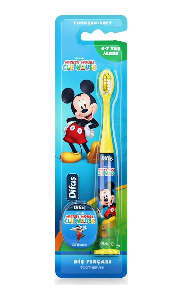Difaş Mickey Mouse Yumuşak Kıllı Diş Fırçası 4-7 Yaş