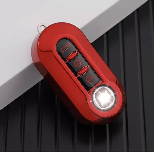 Fiat Uyumlu Doblo Anahtar Kılıfı Parlak Kırmızı