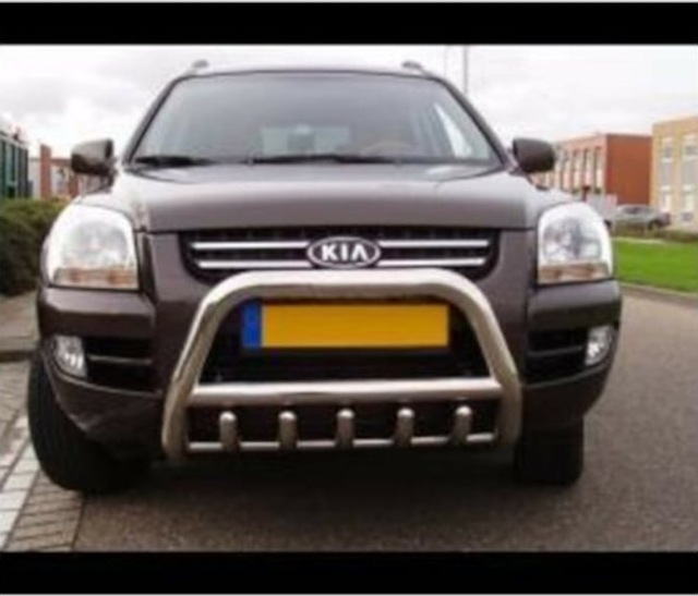 Kıa Sportage 2004-2009 Ön Koruma Paslanmaz Krom