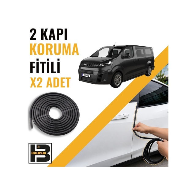Opel Vivaro 2020-2024 Kapı Koruma Fitili-iki Kapı-siyah-bm1139